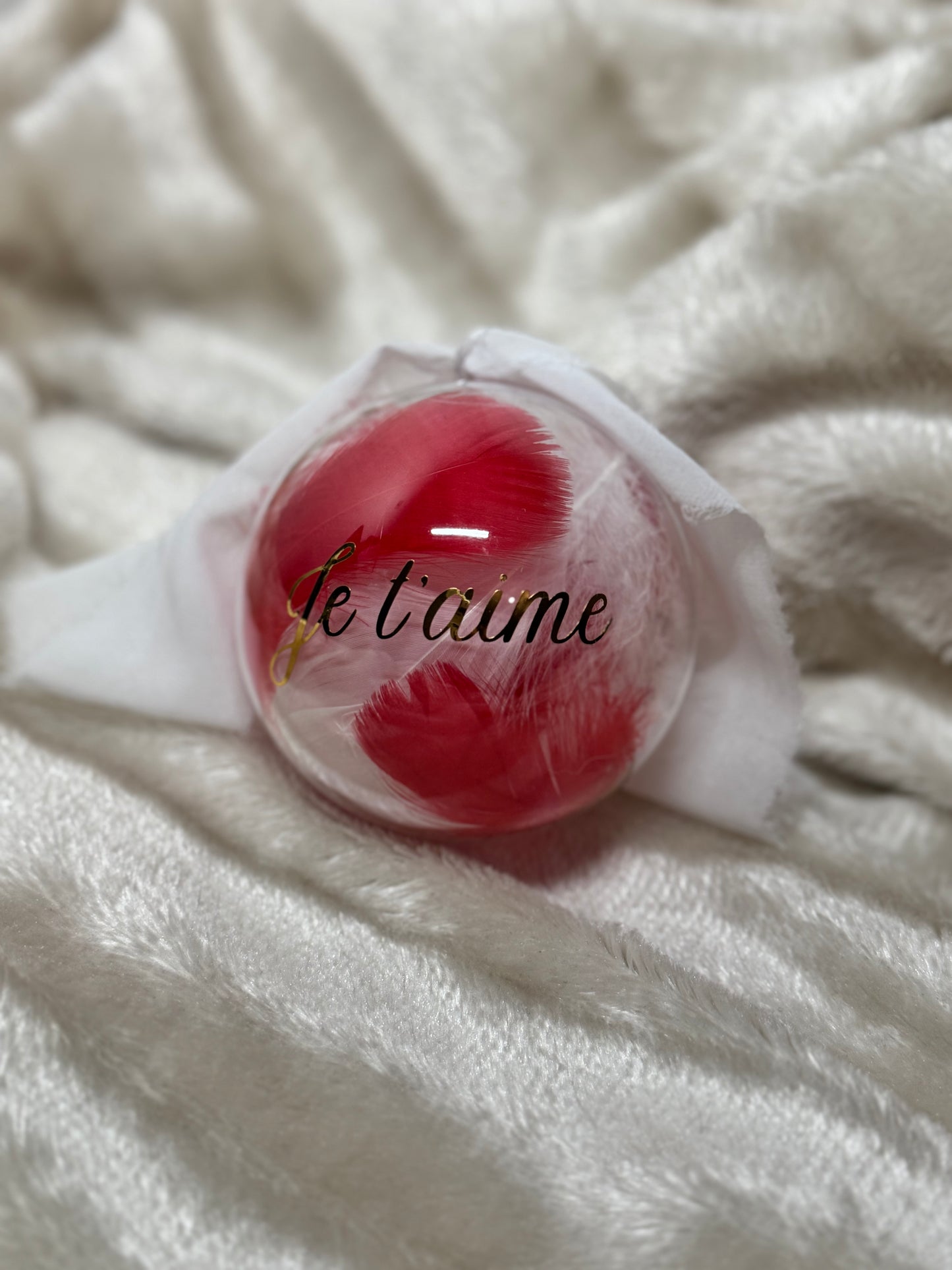 Boule décorative « Je t’aime »