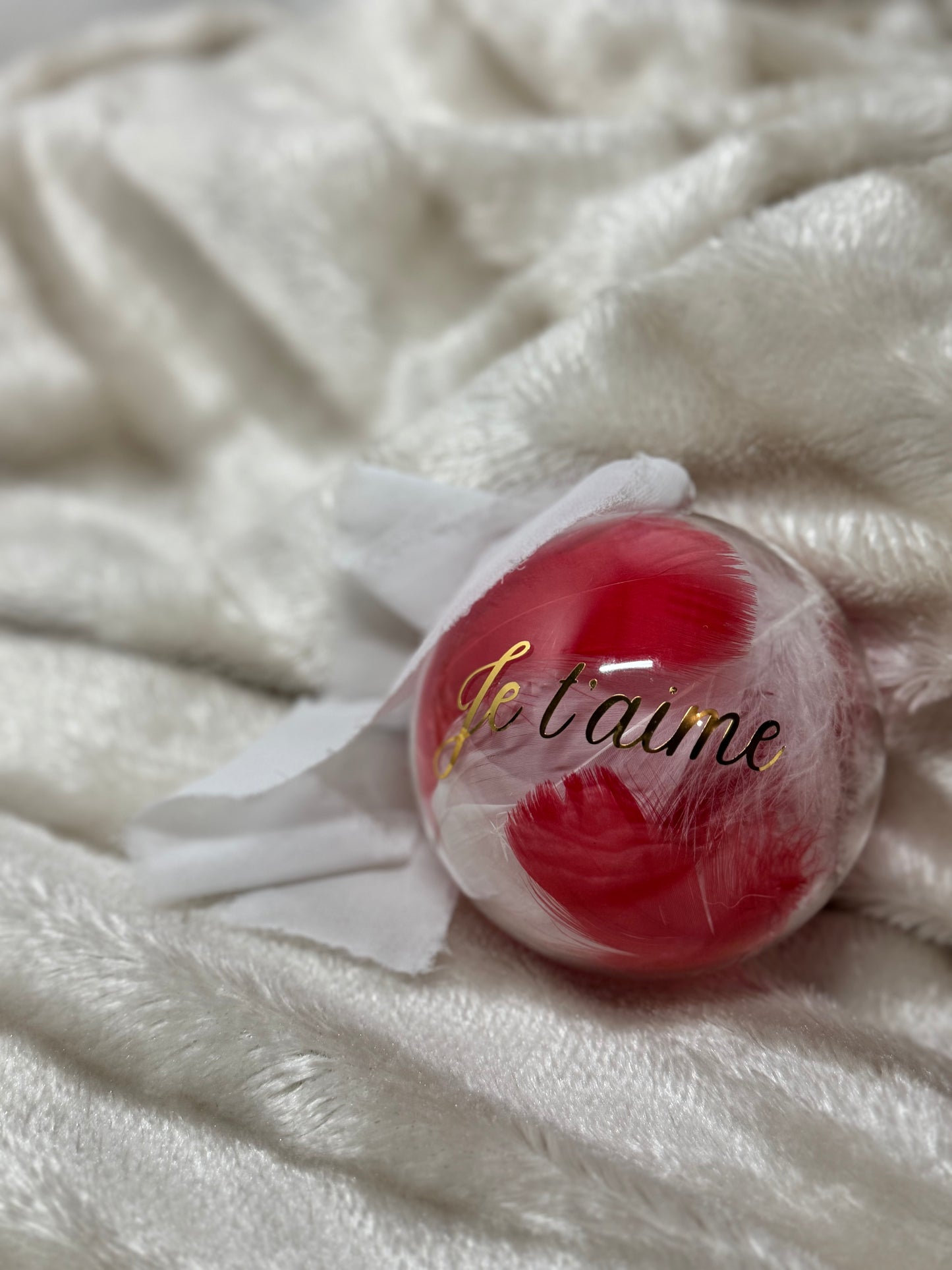 Boule décorative « Je t’aime »